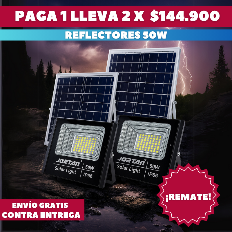 Combo x2 Lámparas Solares 50W