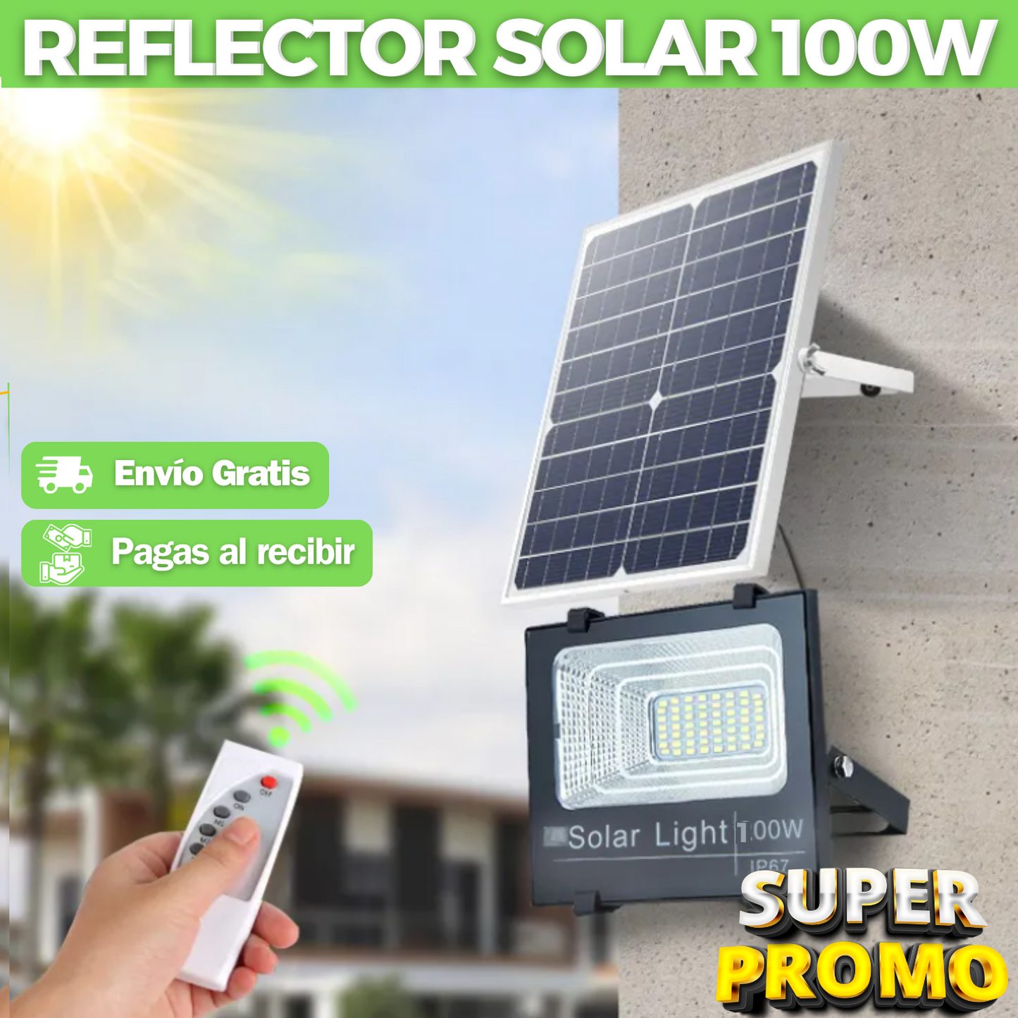 Reflector Solar 100W – YOJO Tienda