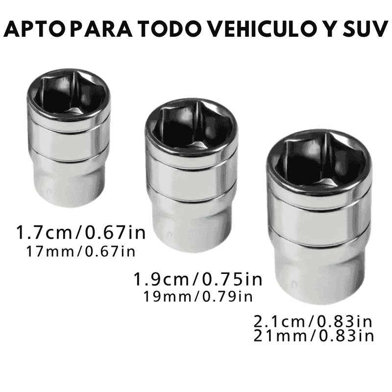 Torque Multiplicador de Fuerza + Con Estuche Portátil y Llaves Intercambiables - Desvárate sin esfuerzo🚗