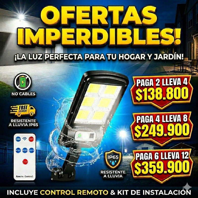 COMBO Lámparas Solares 120LEDS