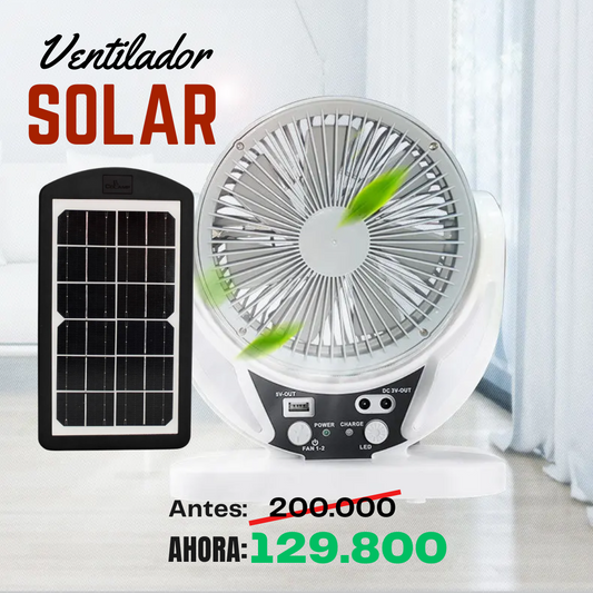 SolarBreeze®️ Ventilador Solar Recargable