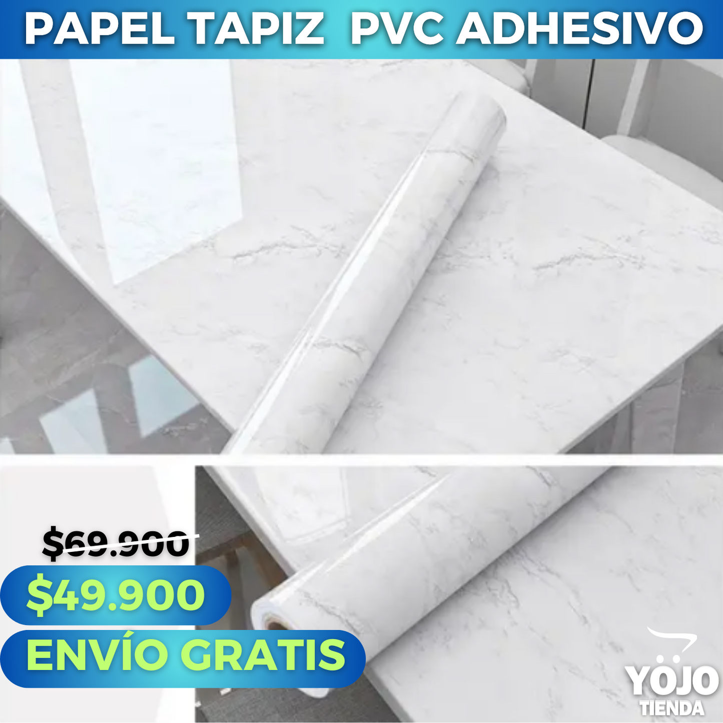 Papel adhesivo de PVC