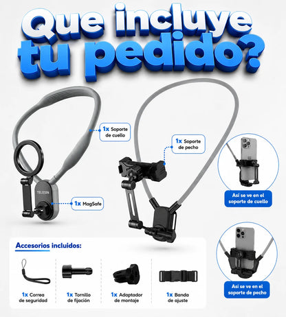 Soporte de Cuello para Grabar Manos Libres