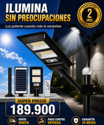 Lámpara Solar Reflector 600W CcLAMP - Sensor de Movimiento + Control Remoto
