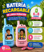 x2 Walkie Talkie Inteligente Para Niños Con Videollamada Pantalla Hd