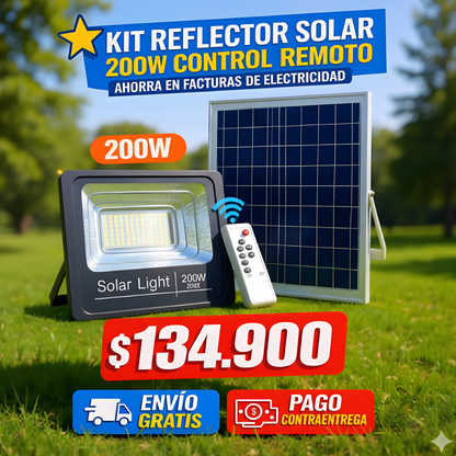 KIT REFLECTOR LED 200W SOLAR