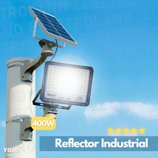 Reflector Solar Industrial 400W 12 Hrs continuas de luz