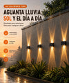 Aplique solar resistente a la lluvia, el sol y la intemperie