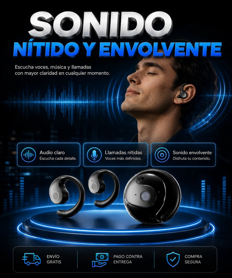 Audifonos De Traduccion Aereos Inalambricos Bt 5.4 Tipo Bola