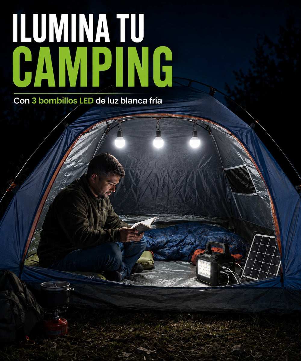 Cclamp CL-28 - ilumina tu camping con 3 bombillos LED de luz blanca fria