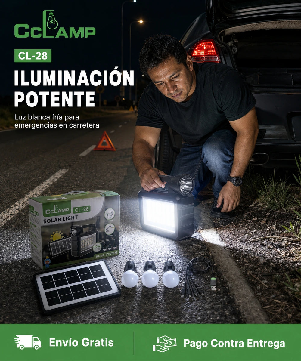 Cclamp CL-28 - iluminacion potente para emergencias en carretera, luz blanca fria
