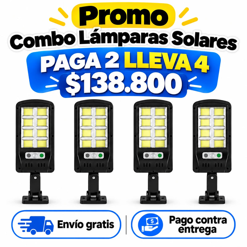 COMBO Lámparas Solares 120LEDS