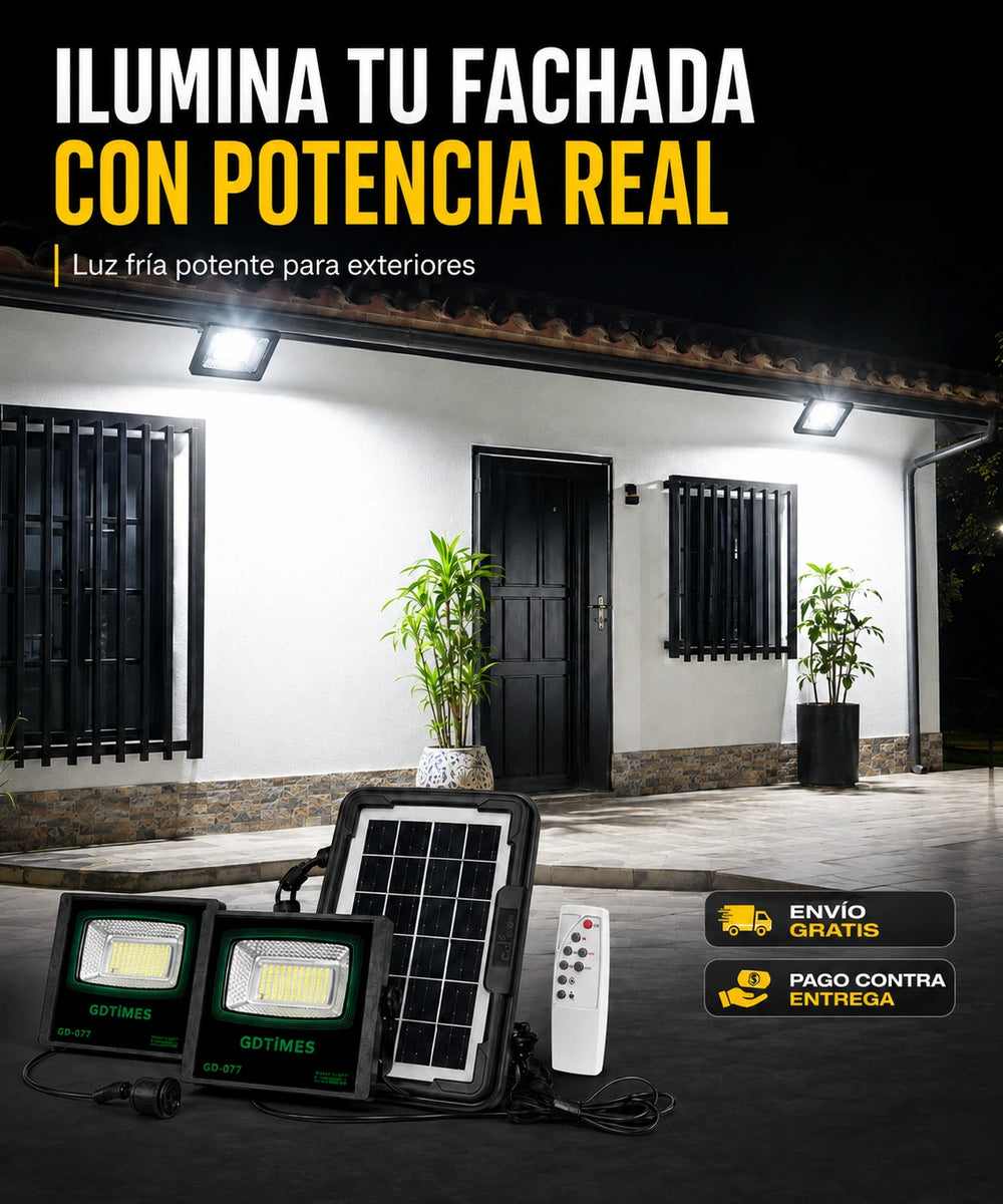 Foco Solar Duo GD-077 - ilumina tu fachada con potencia real