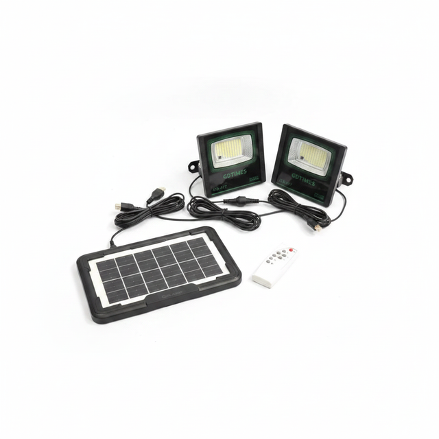 Lampara Duo 30W - kit completo con panel solar, 2 reflectores y control remoto