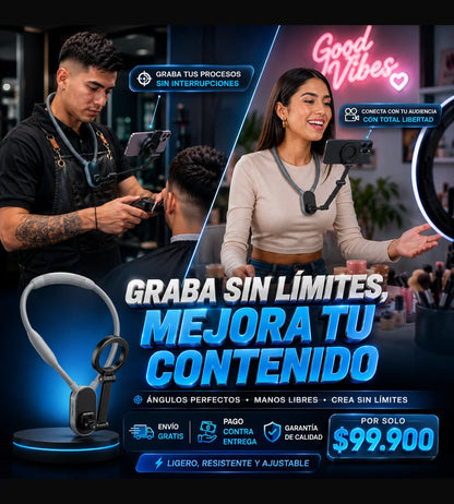 Soporte de Cuello para Grabar Manos Libres