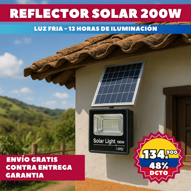 KIT REFLECTOR SOLAR 200W