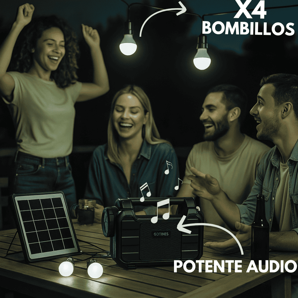 Planta Solar + KIT de Iluminación, FM/MP3/BLUETOOHT