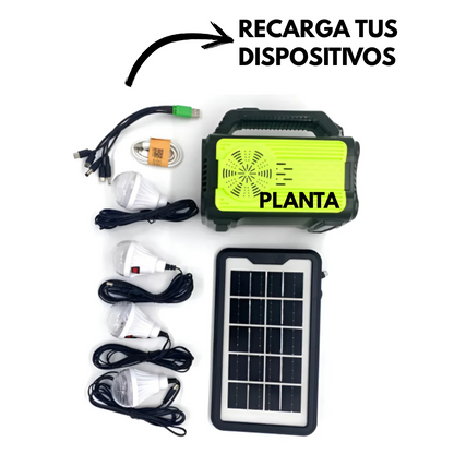 Planta Solar + KIT de Iluminación, FM/MP3/BLUETOOHT