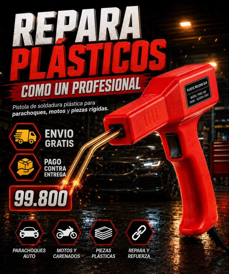 Kit soldador de plastico para parachoques - repara plasticos como un profesional