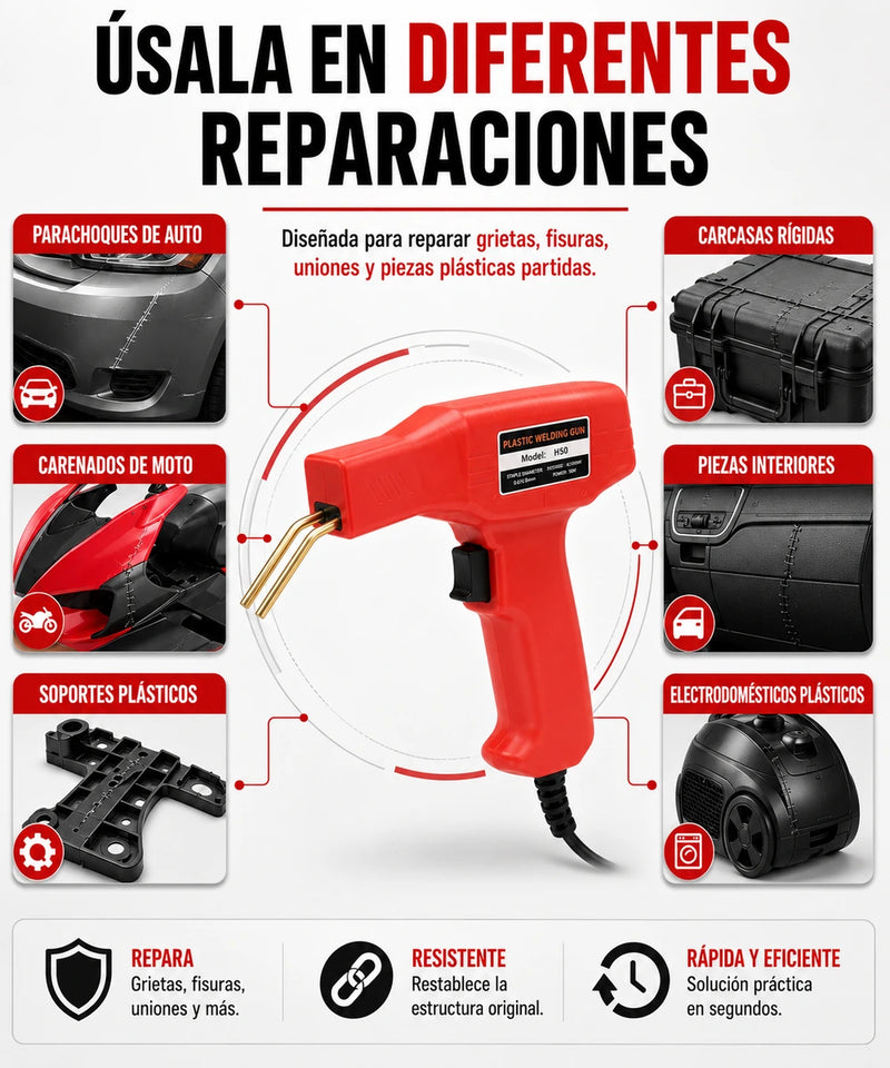 Soldador de plastico - usalo en parachoques, motos, carcasas y electrodomesticos