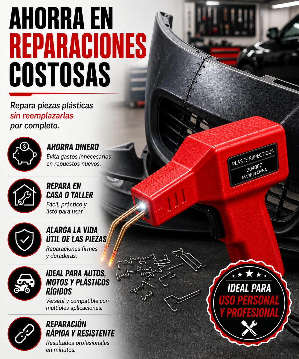 Soldador de plastico - ahorra en reparaciones costosas