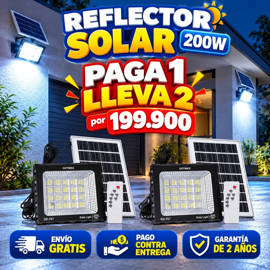 PROMO 2X1 REFLECTORES SOLARES 200W