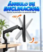 Brazo Metálico Hidráulico Ajustable Para Monitores de 17" a 32"