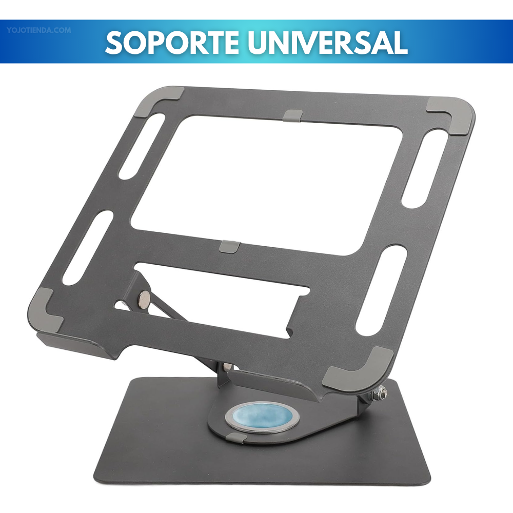 💻Base Giratoria En Aluminio Para MacBook/Laptop Resiste Hasta 17" + Soporte De Celular de Obsequio🎁