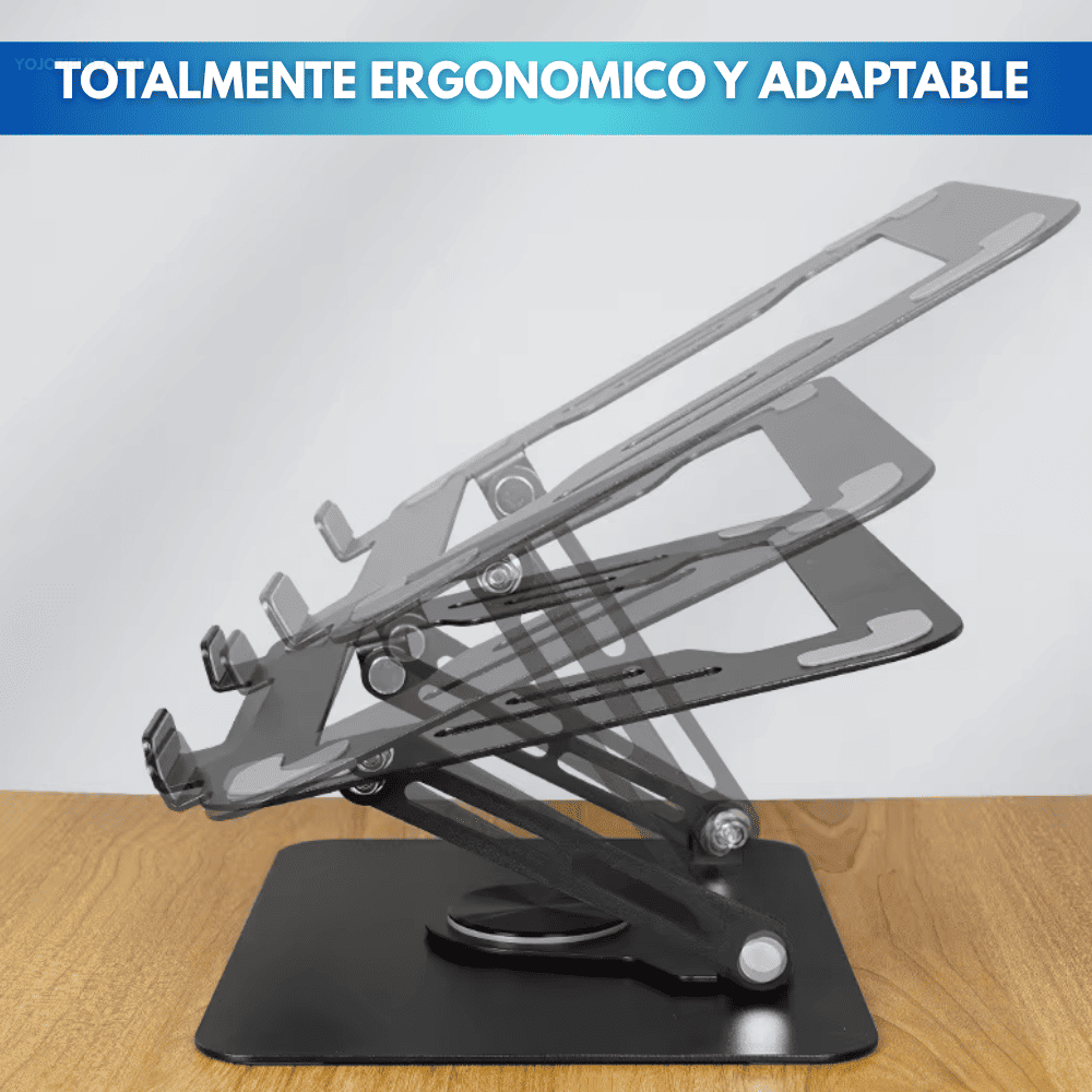 💻Base Giratoria En Aluminio Para MacBook/Laptop Resiste Hasta 17" + Soporte De Celular de Obsequio🎁
