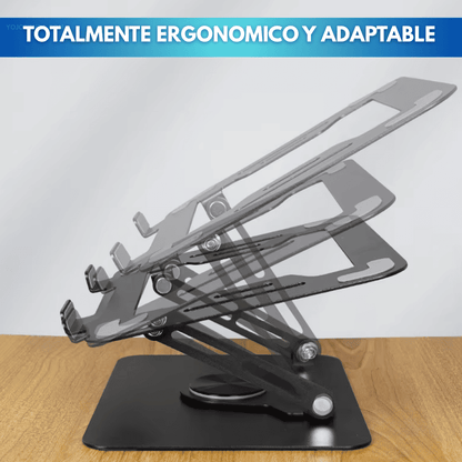 💻Base Giratoria En Aluminio Para MacBook/Laptop Resiste Hasta 17" + Soporte De Celular de Obsequio🎁